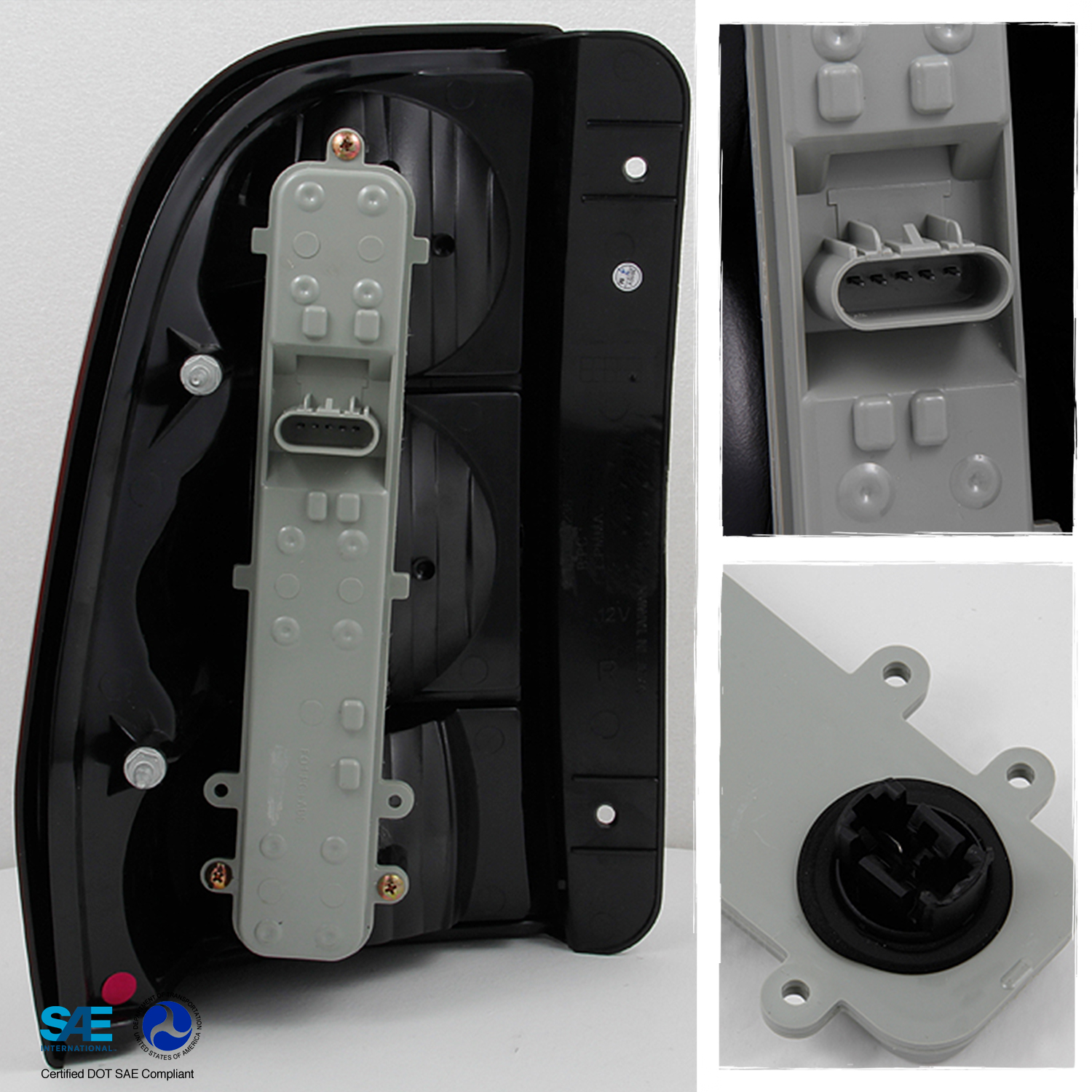 Fit 0209 Chevy Trailblazer Red Clear Taillights Brake Lamps